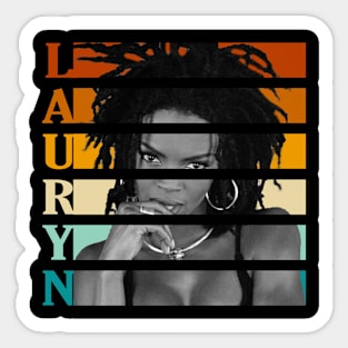 Retro Text Color of L.A.U.R.Y.N Sticker